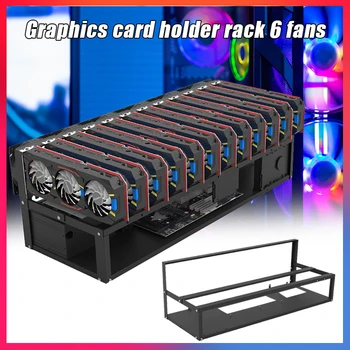 GPU Mining Rig Steel Opening Air Frame Mining, Mining Frame Rig Box for 6/8/12 GPU Crypto Coin Money Mining