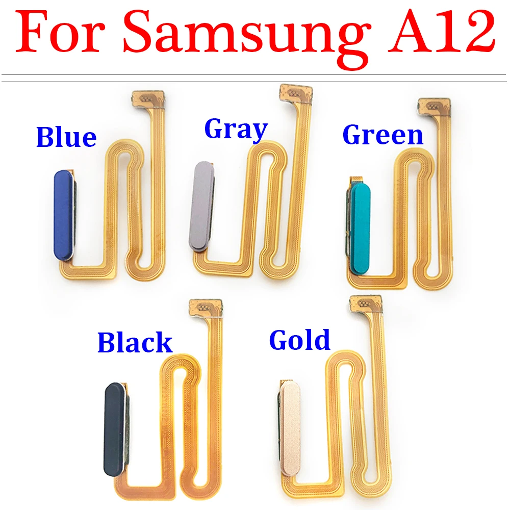 Tested Power on/off Volume Key Button For Samsung A12 ID Home Button Fingerprint Menu Return Key Recognition Sensor Flex Cable