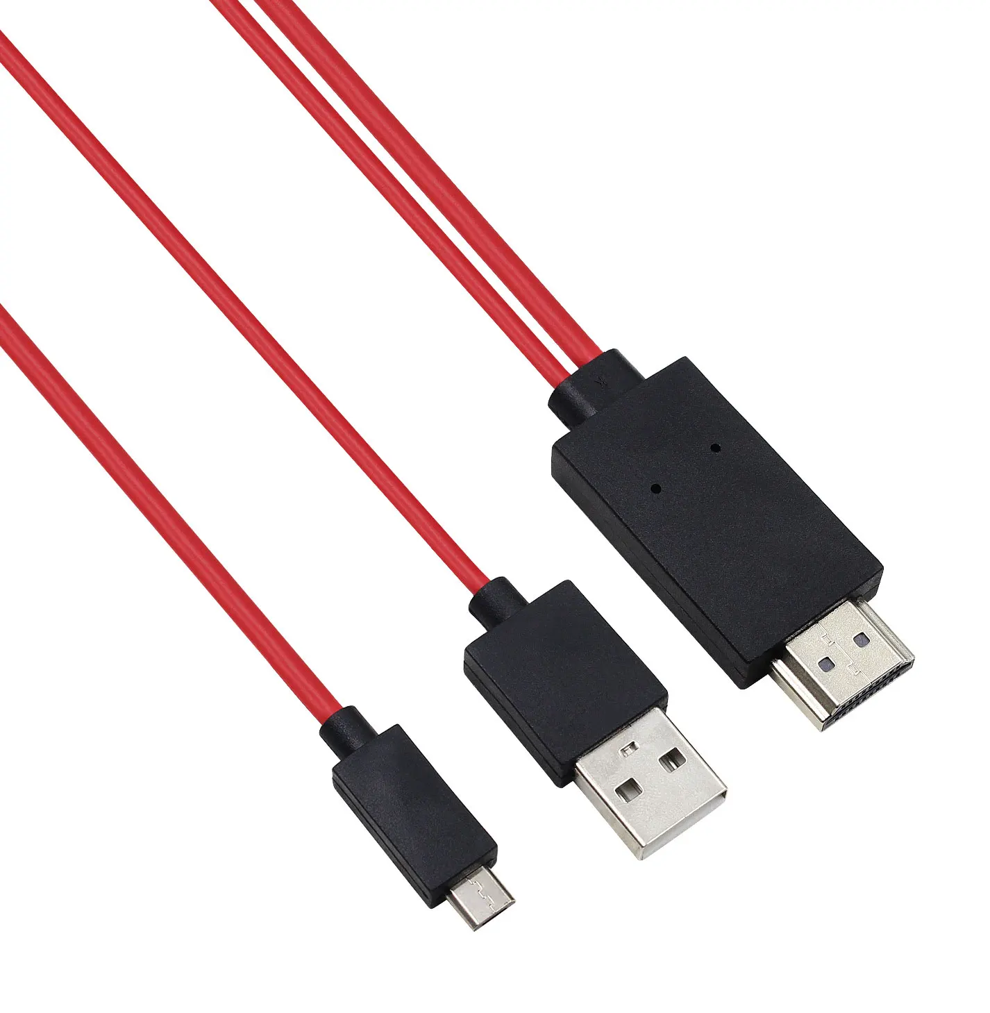 كابل محول Micro USB إلى HDMI متوافق مع الوسائط المتعددة HDTV MHL ، كابل محول لهاتف Samsung Galaxy A3 A5 A7