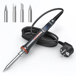 100W Electric Soldering Iron Digital Temperatura Adjustment Auto Sleep Internal Ceramic Heating Electronic Welding Tools