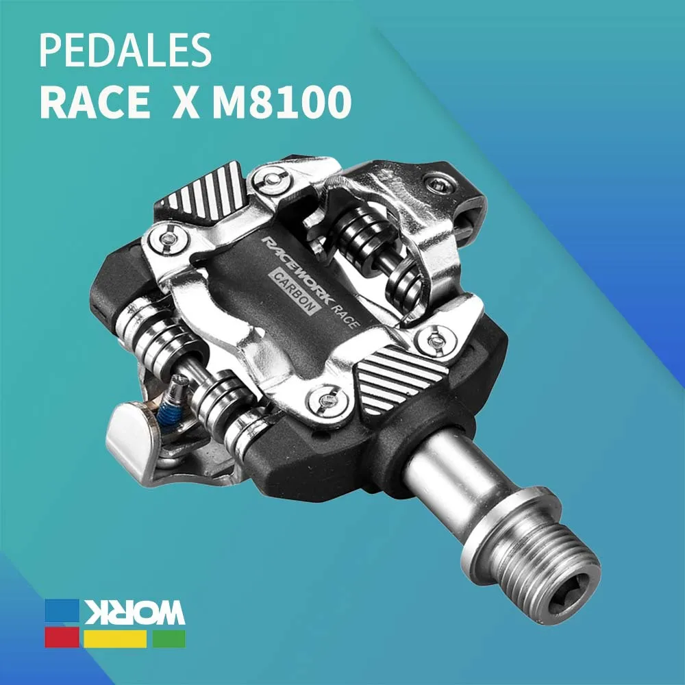 MTB Bike M8100 Carbon Pedal SPDING Self-locking XT Bicycle Clipless Pedal With Cleats Mountain Bike DU Bearing Pedals Bike Parts