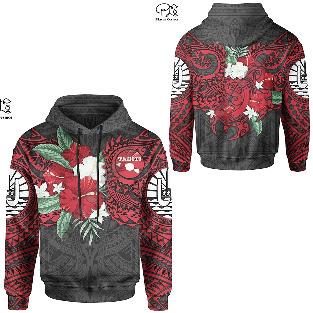 

NewFashion French Polynesia Tahiti Country Tribal Culture Retro Tattoo Custom Text Tracksuit Men/Women 3DPrint Funny Hoodies N-6