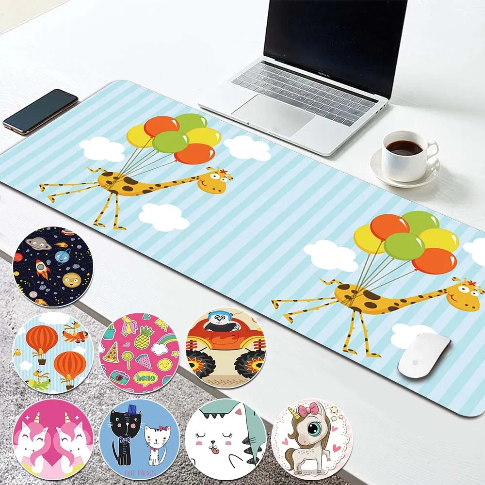 

Large Mouse Pad Desktop Computer Gaming Mouse Pad Waterproof Anti-slip Pu Leather Cute Pattern Gaming Mouse Mat
