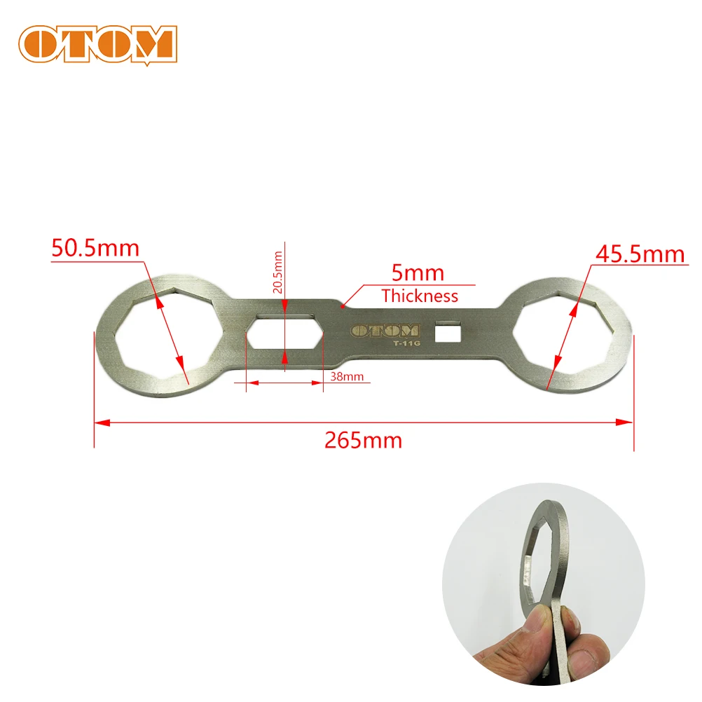 OTOM Motorcycle Fork Cap Wrench Dirt Bike Motorcross Front Shock Absorber Remove Wrenchs For HONDA KAWASAKI SUZUKI KTM YAMAHA