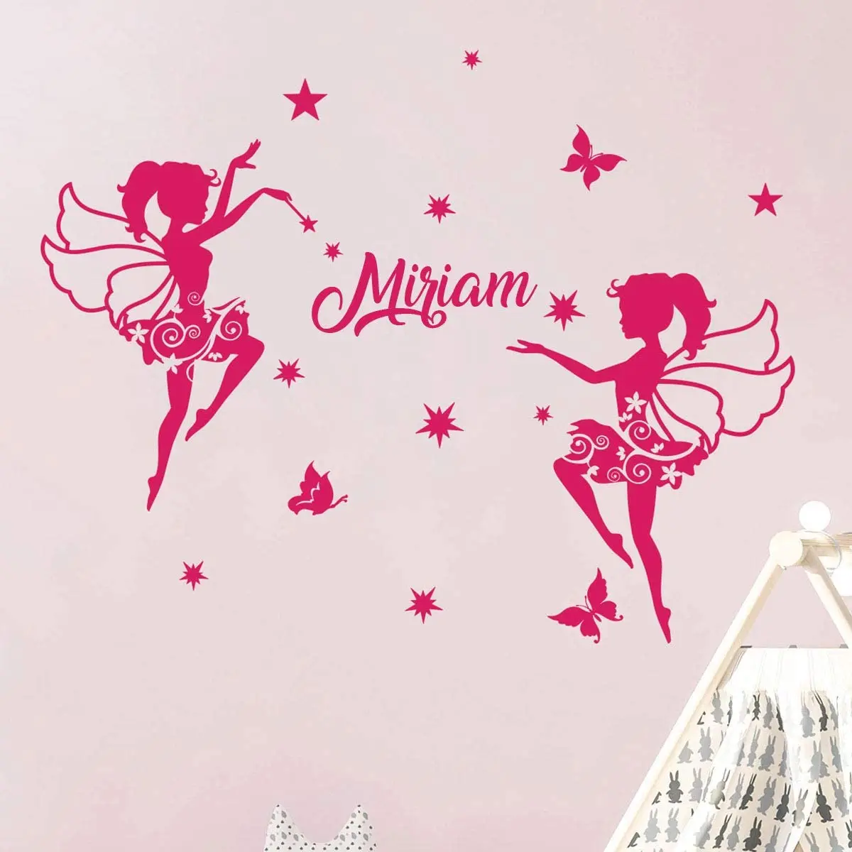 Personalized Name Sticker Ballet Shoes Wall Decoration Children's Room Purple Red