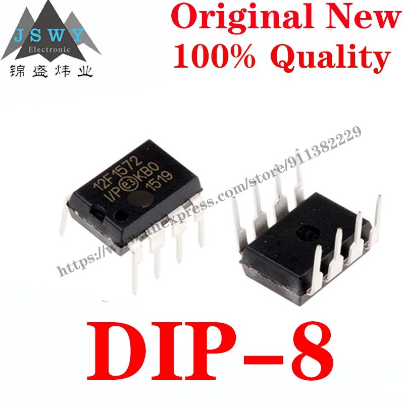 10~100 PCS PIC12F1572-I/P DIP-8 Semiconductor 8-bit Microcontroller -MCU IC Chip for module arduino Free Shipping 12F1752 I/P