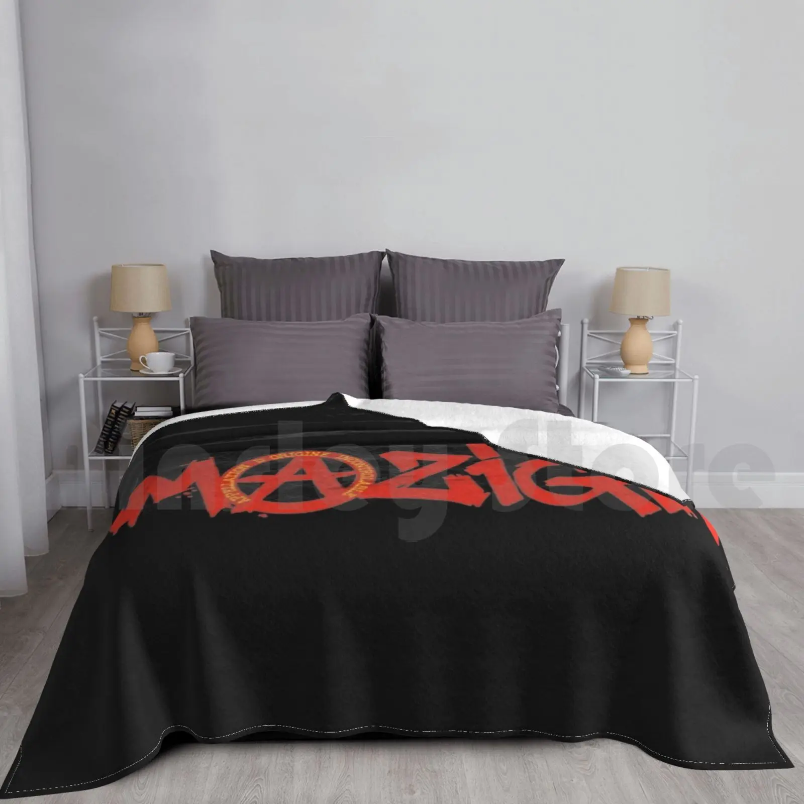 Amazigh , Amazigh Vintage Blanket Fashion Custom Amazigh Azza Amazigh Tifinagh Letters Berber Amazigh Vintage