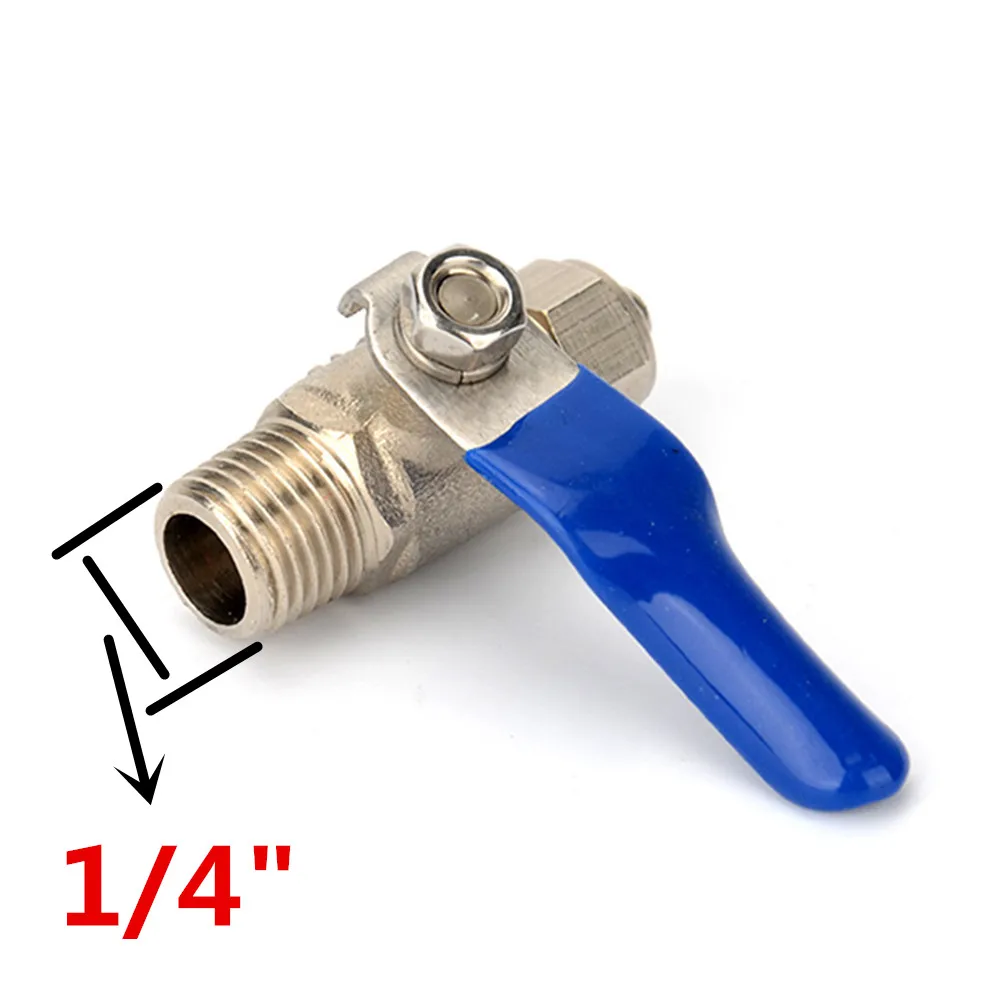 Ball valve fittings for water purifier faucet of household kitchen   6.35mm OD Hose 1/4\