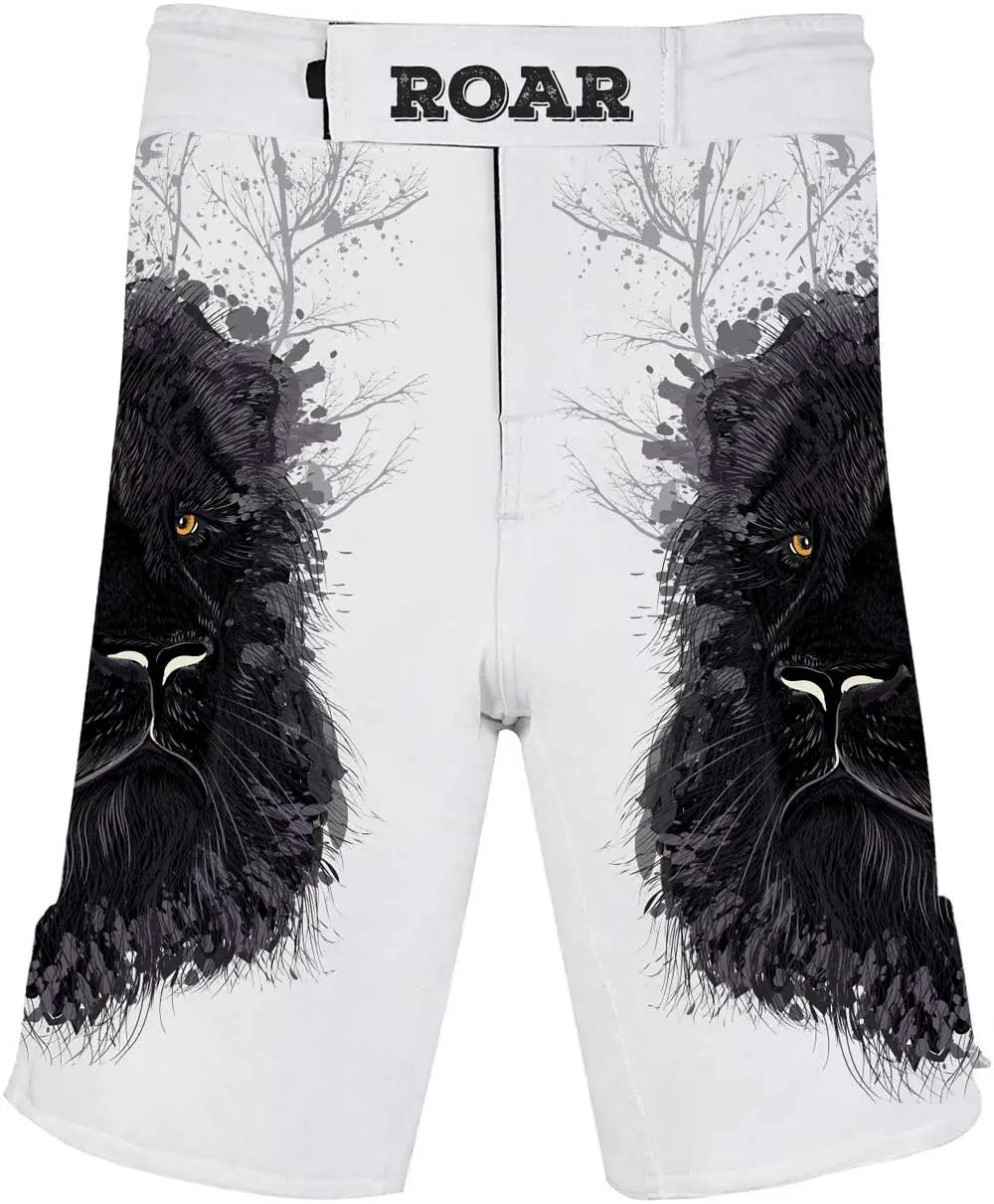 Lion Totem MMA Fight Shorts BJJ No Gi Grappling Jiu Jitsu Pants Board shorts