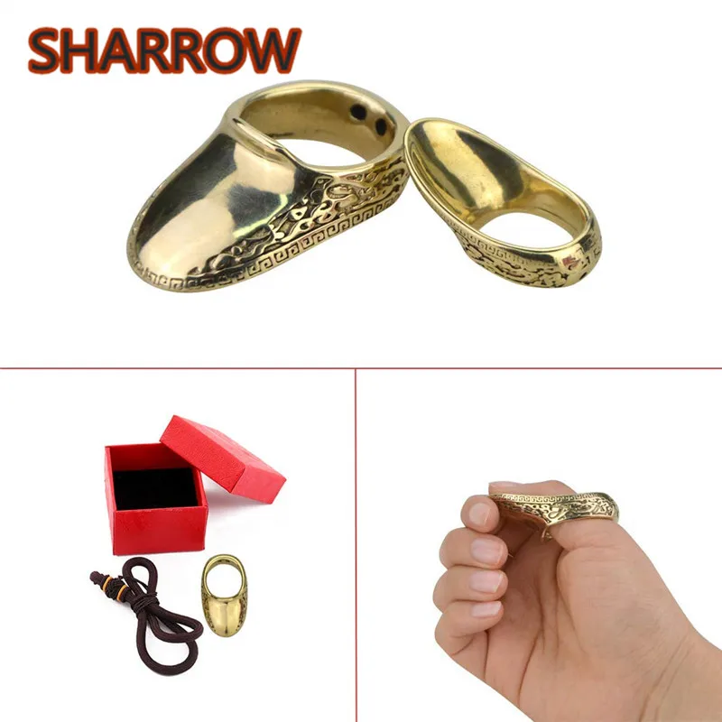 

1pc 19-23mm Archery Handmade Traditional Brass Wrist Thumb Ring Finger Guard For Bow And Arrow Hunting Shooting Accessories