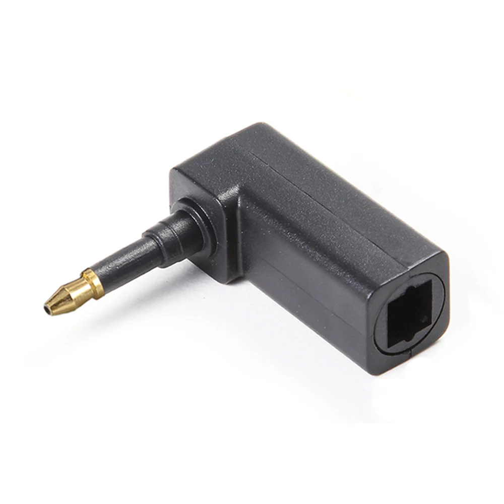 Adapter Toslink Digital Optical Jack To 3.5mm Mini Plug 90 Degree Audio Adapter Plug Right Angle Connector