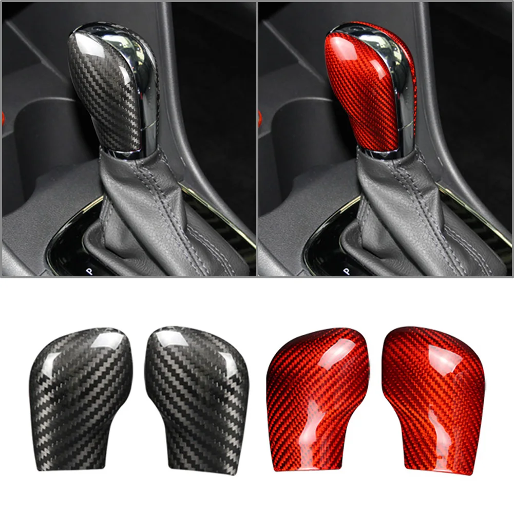 Carbon Fiber Car Shift Knob Cover For VW Golf GTI MK7 CC 2011-2020 & For POLO Passat Tiguan Touran Touareg Jetta Beetle Sagitar