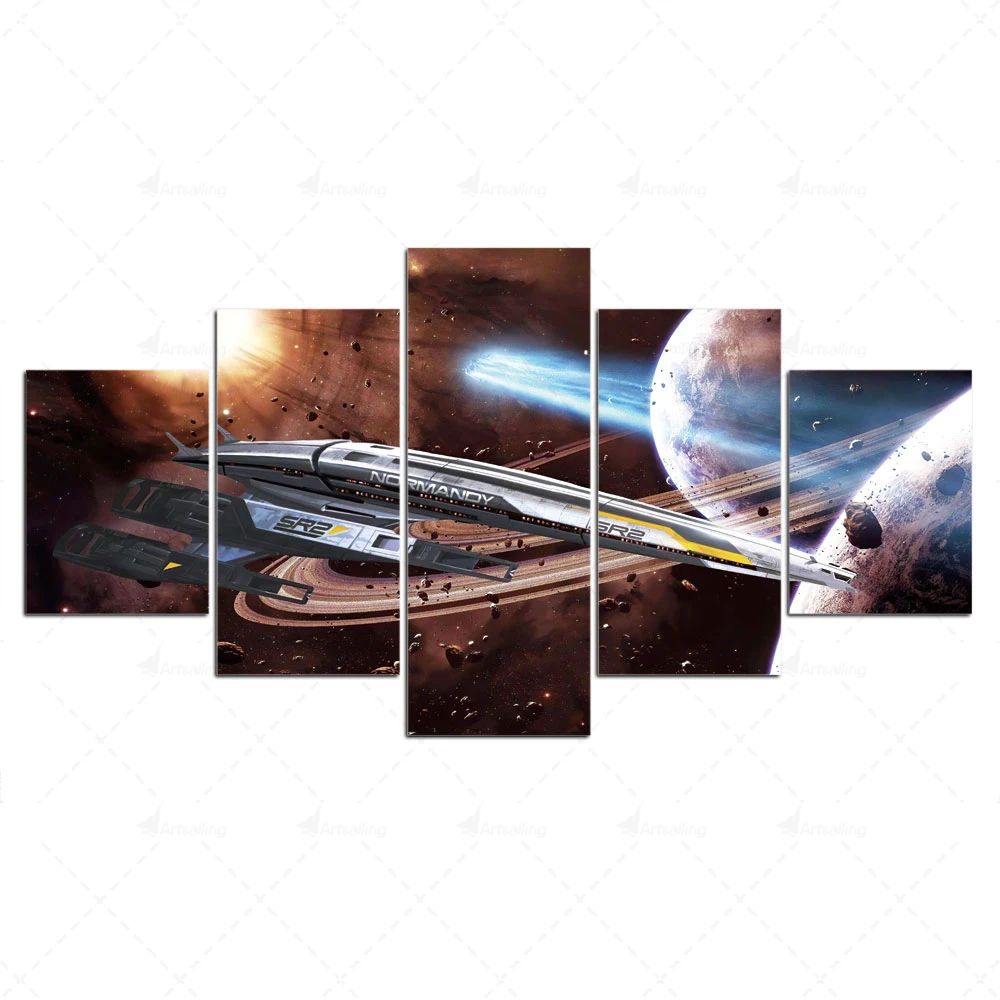 Canvas Planet Painting Home Decor Modular normandy SR2 Picture Modern Print Universe Poster For 5 Set Living Room Wall Art Frame