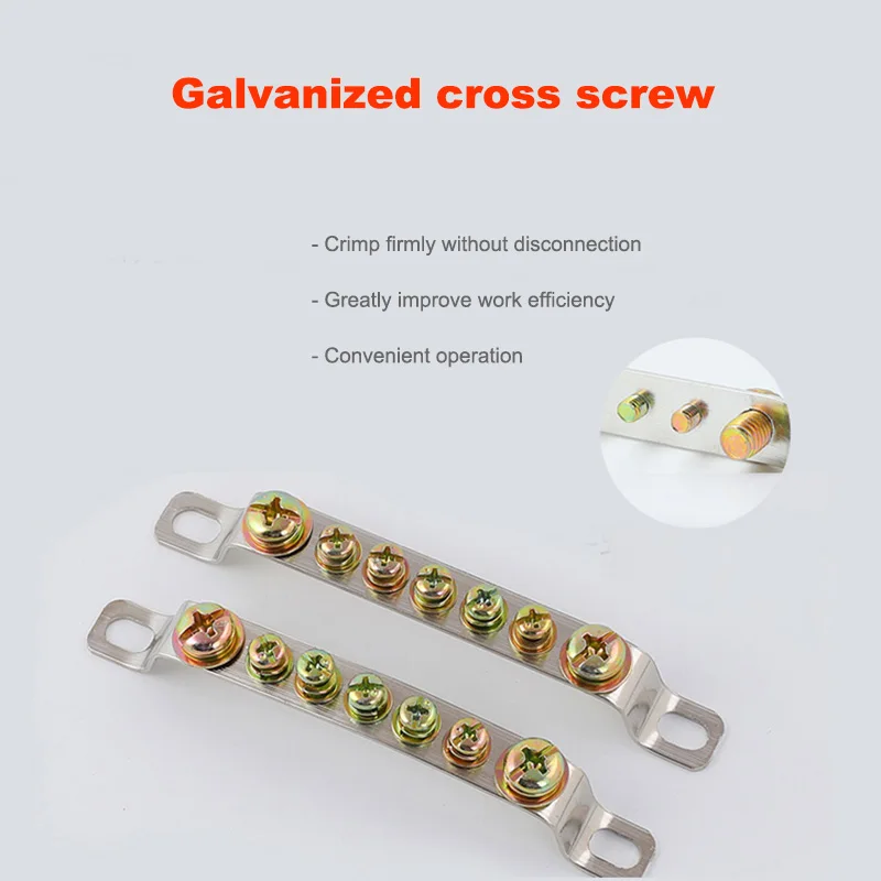 Zero Row 3 5 7 10 Holes Distribution Cabinet Neutral Brass Ground Terminal Block Wire Connector Bar 2*15 2*20 2.5*25 3.0*30mm