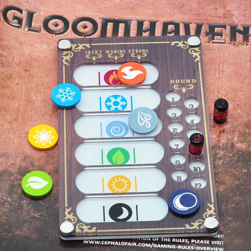 Gloomhaven用のアクリルエレメント滴ボード