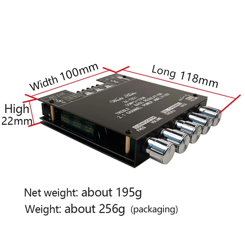 ZK-TB21 TPA3116D2บลูทูธ5.0เครื่องขยายเสียง Board 50WX2 + 100W 2.1 Channel Audio สเตอริโอเครื่องขยายเสียง