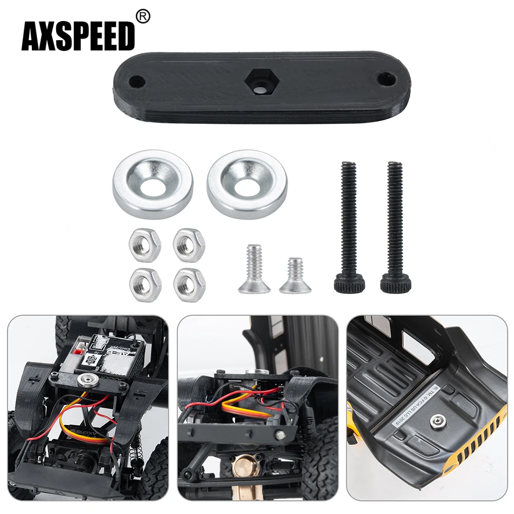 Axspeed-アキシャルscx24、axi00002、axi00005、axi00006、rcモデルの自動車部品用のプラスチック製車体シェルコラムポストマウントホルダー、1:24プラ