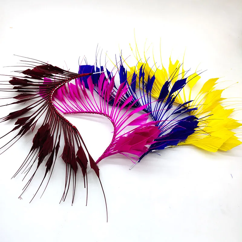 New 1pcs goose feather wedding brooch length about 30CM feathers flower headdress wedding party decoration feathers for crafts