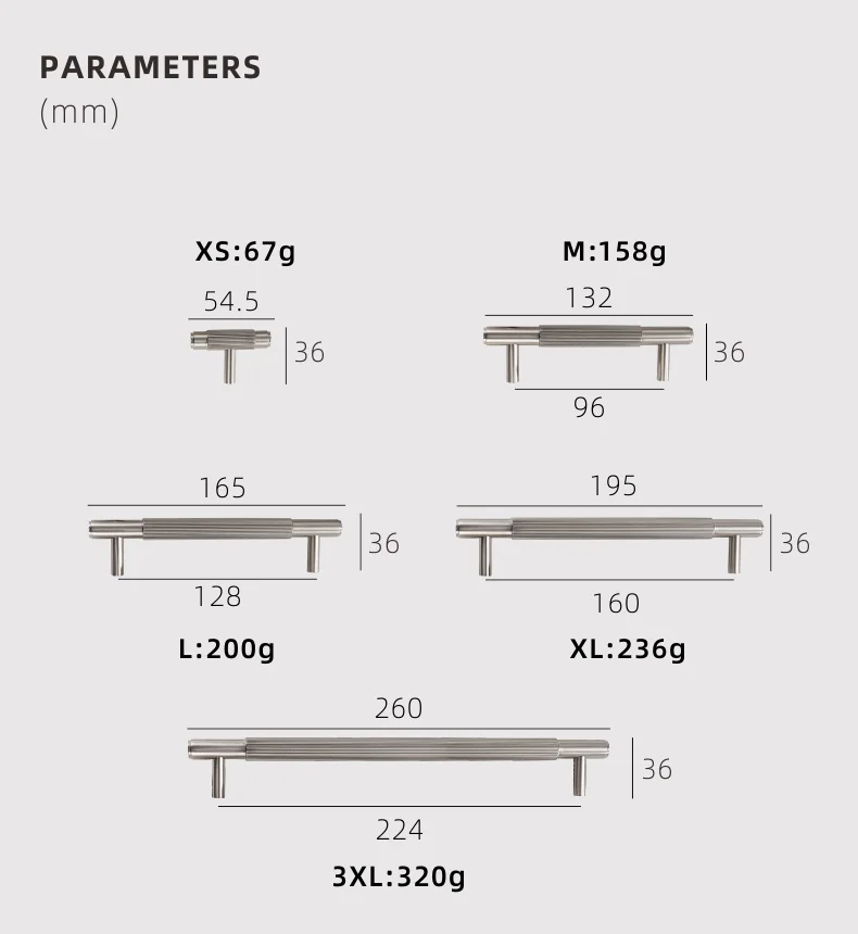 Dooroom Messing-Möbelgriffe, gebürstete Nickel-Silber-Griffe, Schrank-, Kommoden-, Schubladenknöpfe, Großhandel erhältlich – Detail 10