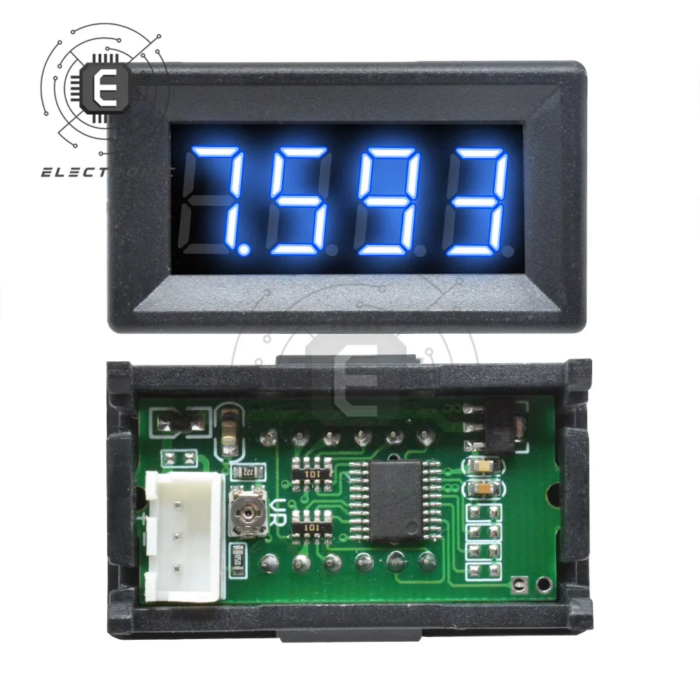 LCD Digital Display Voltage Measurement Tool DC 0-100V 0.36 Inch 3-Wire 4-Digit voltmeter Voltage Tester