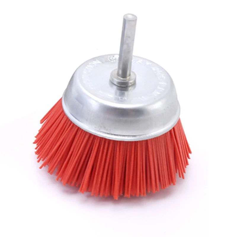 3 3Inch Nylon Dây Tóc Nhám Cốc Dây Bàn Chải Bộ Với 1/4 Inch Vỏ, bao Gồm Mỹ Trung Bình Thô Nhám Loại Bỏ Gỉ Sét