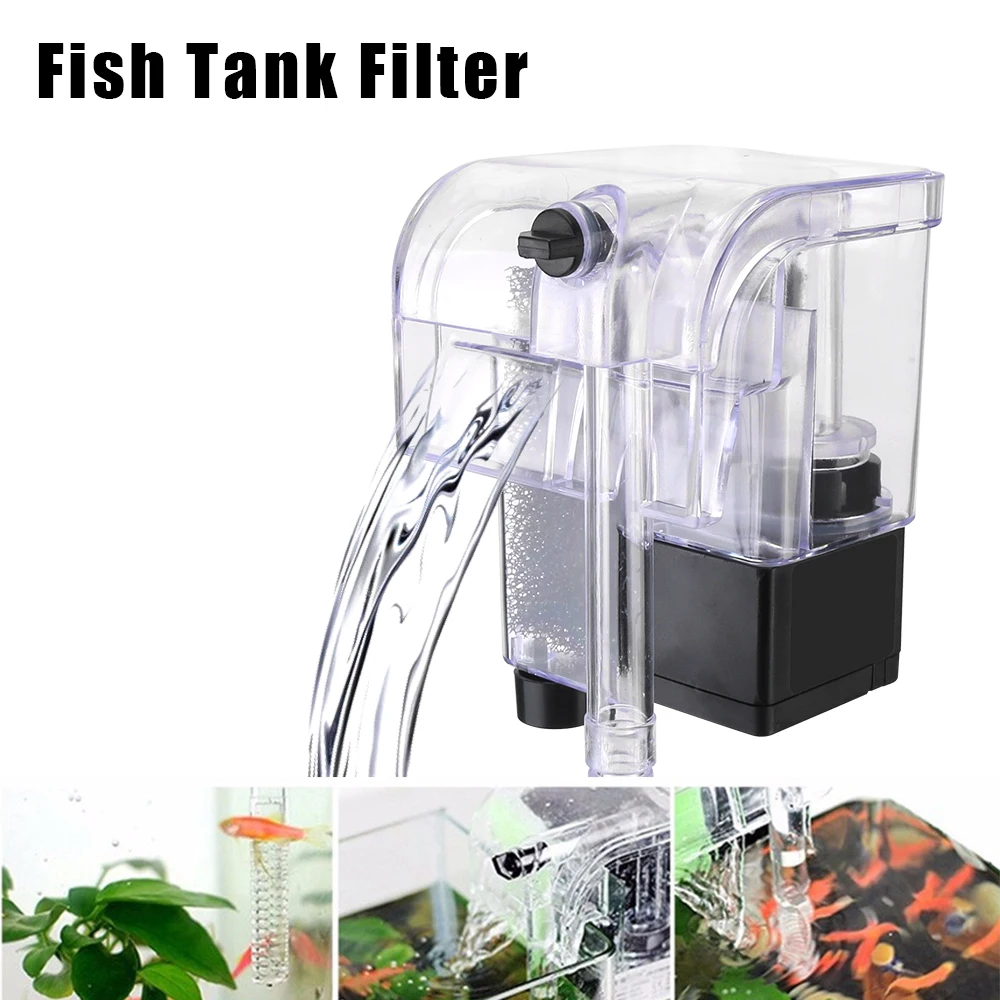 Water Pumps External Hang Up Filter Oxygen Submersible Water Purifier Mini Aquarium Filter for Aquarium Fish Tank Filter