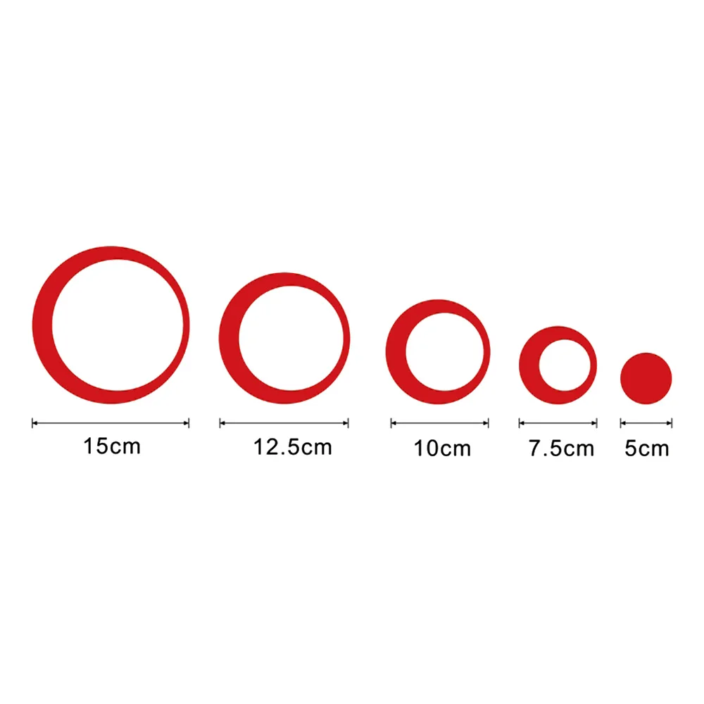 5 Pcs/Set 3D Circles Wall Stickers Removable Mural TV Background Round Decals DIY Wall Art Fashion Home Decoration Accessories