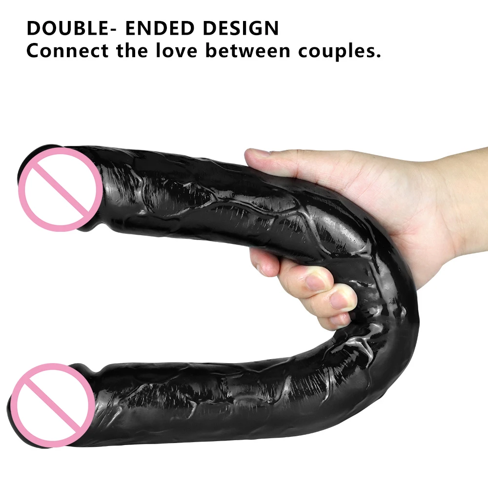 45.5cm Long Double Ended Dildo Sex Toys for Lesbian Realistic Dildos Fake Dick Vaginal Anal Plug Masturbator Flexible Big Penis