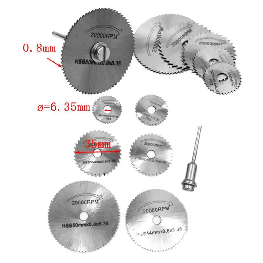 Metal Circular Saw Disc Wheel Blades Shank High Speed Steel Saw Blades With Mandrels Drill For Dremel Metal Cutter Power Tool