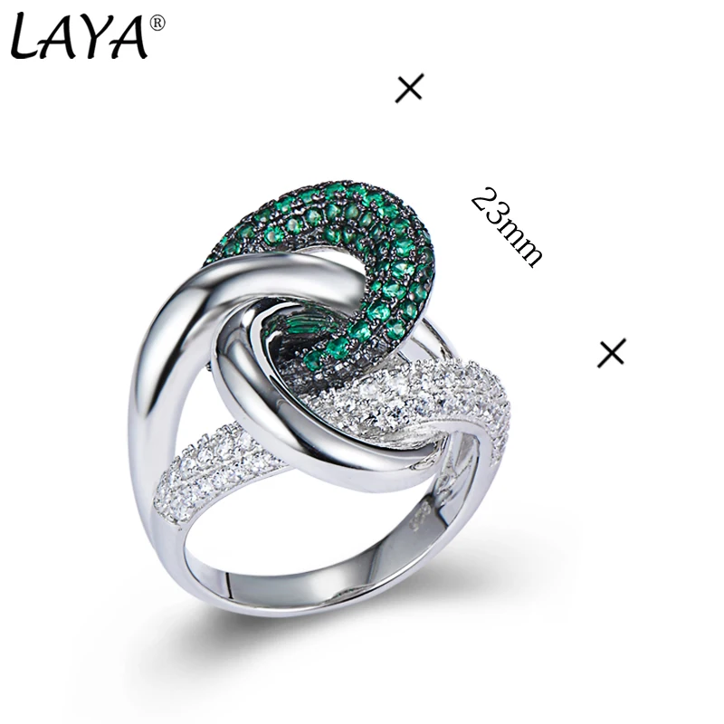 LAYA-Bague Gothique en Argent Sterling 925%, Courbe Irrégulière, Croix, Fermoir Minimaliste, Bijoux Originaux, Nouvelle Mode