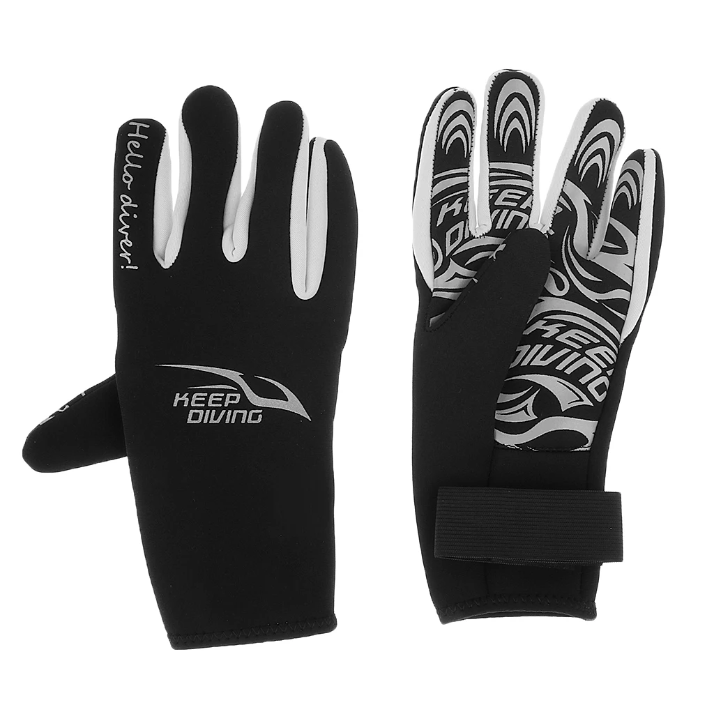 1 Pair Printed 3mm Neoprene Non-slip Anti-Scratch Warm Adult Diving Gloves Scuba Snorkeling Wetsuits Gloves M/L/XL Snorkeling