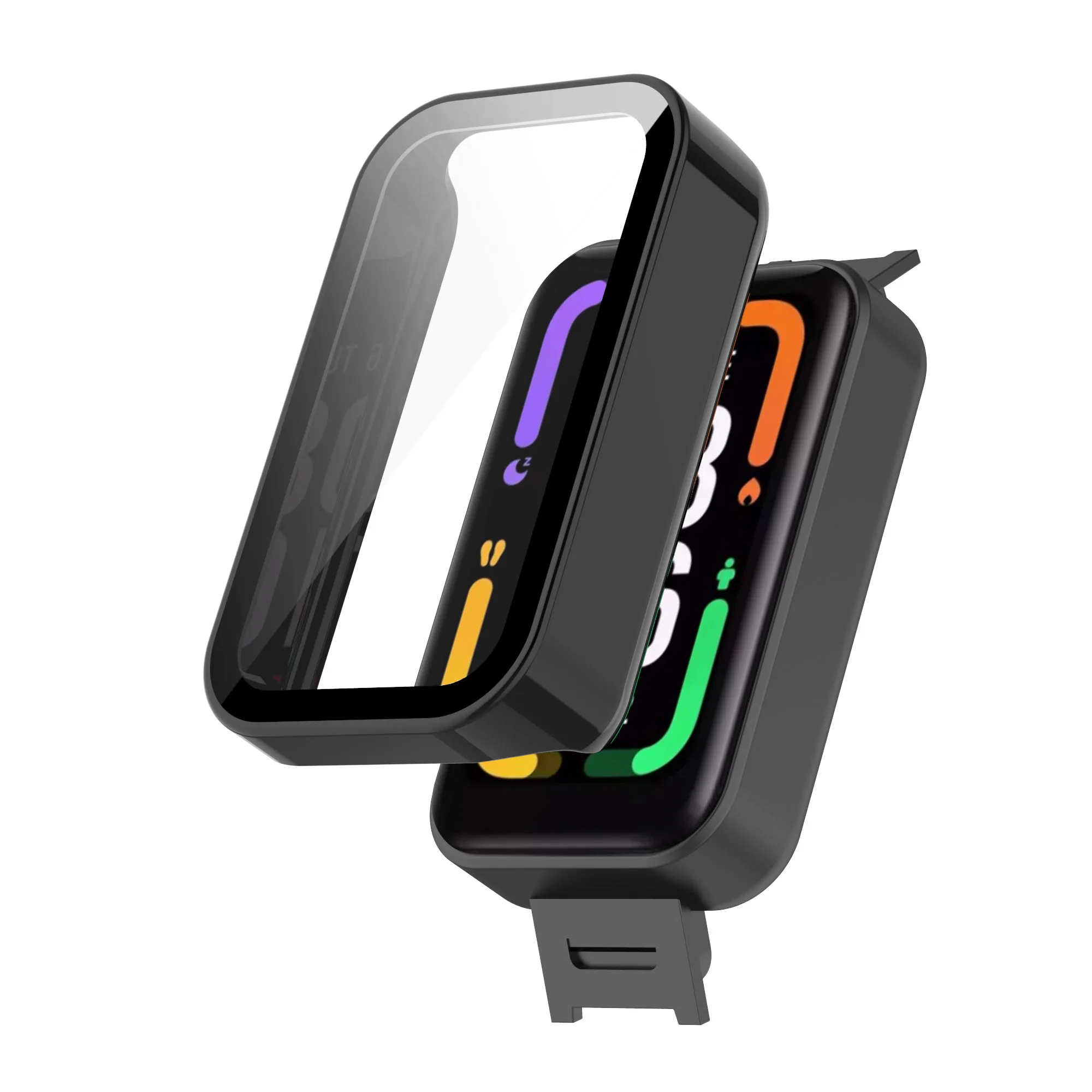 Cristal + funda para Redmi smart band pro, accesorios para reloj inteligente, parachoques envolvente, Protector de pantalla, funda para Redmi smart band pro