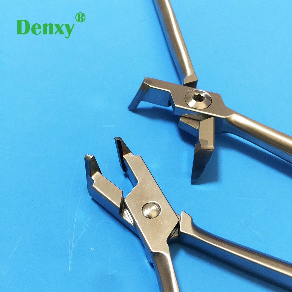 Denxy 1pc Dental wysokiej klasy dentysta szczypce przecinak do końca dystalnego ortodontyczne narzędzia Ortho ze stali nierdzewnej ortodontyczne