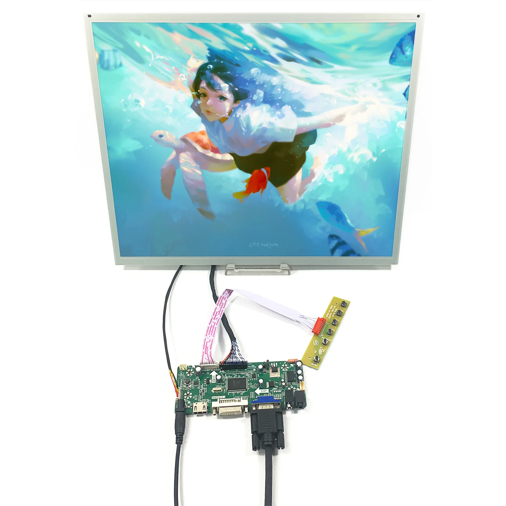 LCD Controller Board G1170EG01 Masukan Video: H DMI DVI VGA LCD 17Inch 1280X1024 Tampilan Layar LCD