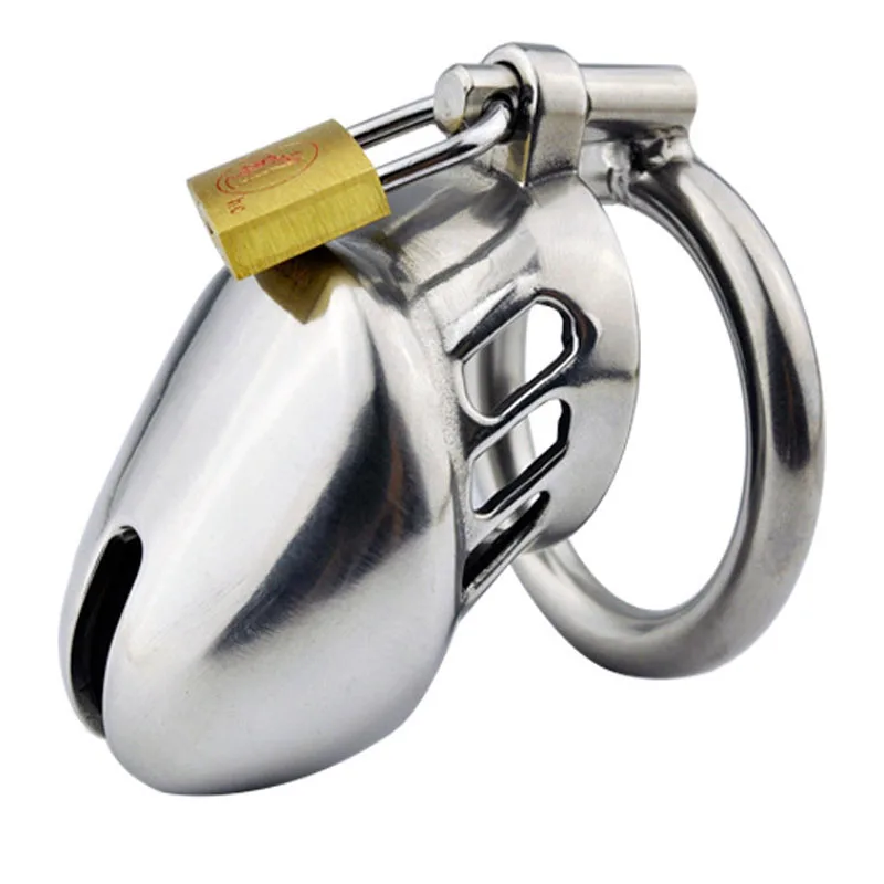 Male Chastity Device Lock Penis Cage Sleeves Sex Toys For Men Stainless Steel Metal Chastity Cage Cockring Erotic Cock Cage