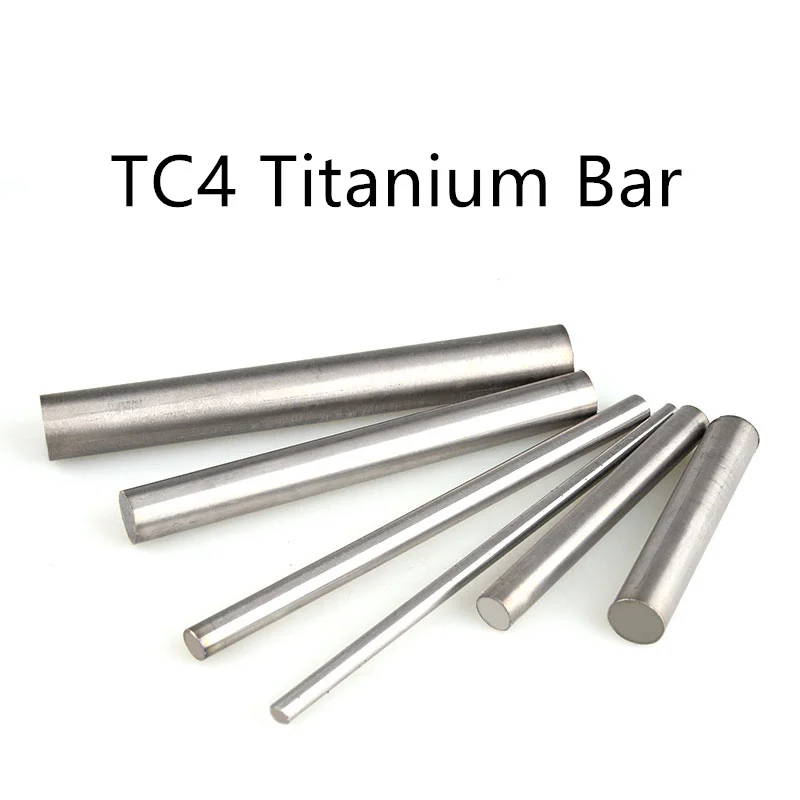 4pc/lot Length 250mm TC4 Titanium Ti Bar Grade GR5 Metal Rod Diameter 1/2/3/4/5/6/7/8/9/10mm For Manufacturing Gas aerospace