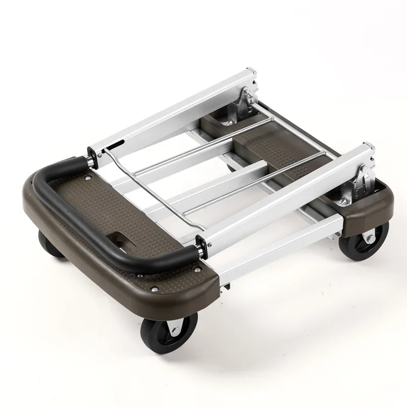 Folding Flat Car Family Four - Wheel Silent Trolley Hand In Hand Pull Cart Luggage Pull Trailer Truck