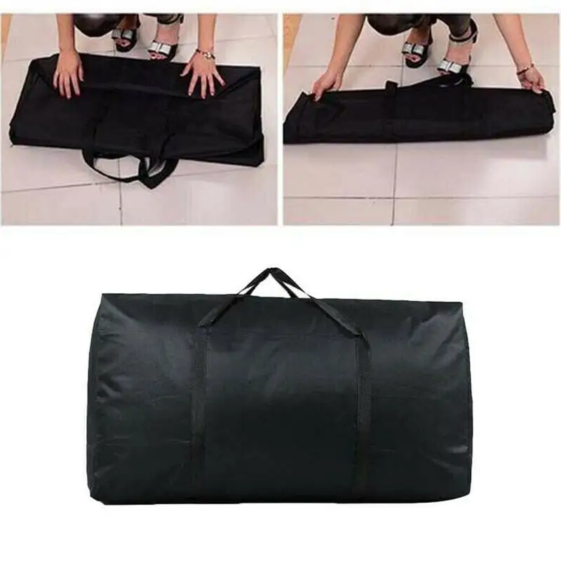 Home Extra Large Storage Moving Bag Luggage Shopping For Outdoor Waterproof Camping Black Dormitory Tent Reusable 80*25*48cm - Image 3