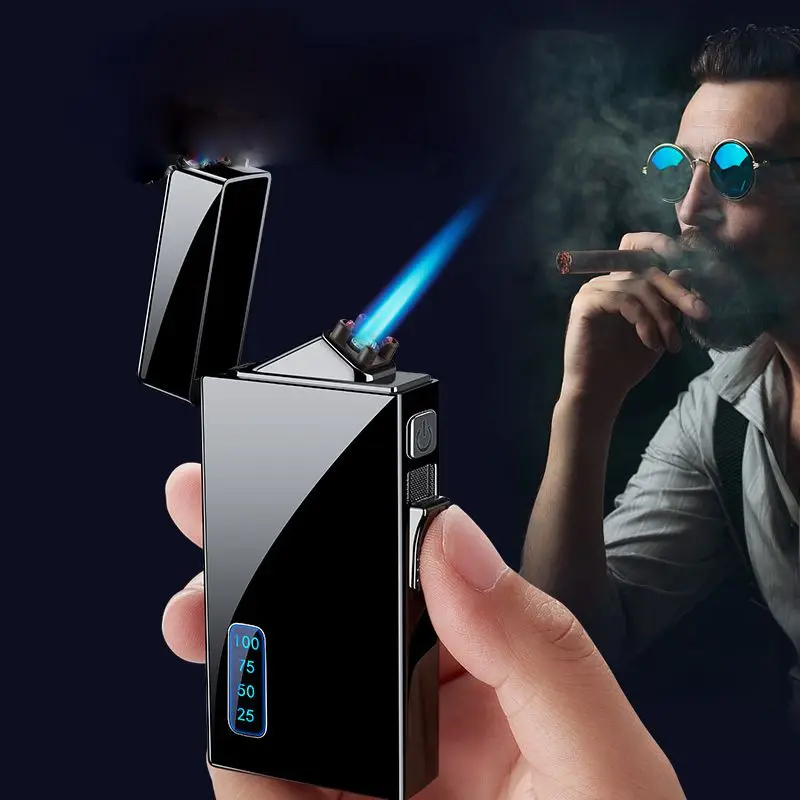 2021 NEW Gas and Electricity Lighter Mini USB Charging Lighter Windproof Butane Gas Lighter Cigarette Cigar Lighters Gift