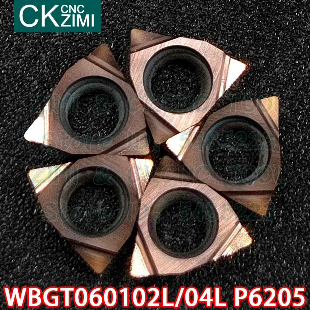 WBGT WBGT060102L P6205 WBGT060104L P6205 Fine boring turning Inserts Slotted Inserts tools CNC Machine Metal lathe Turning Tools