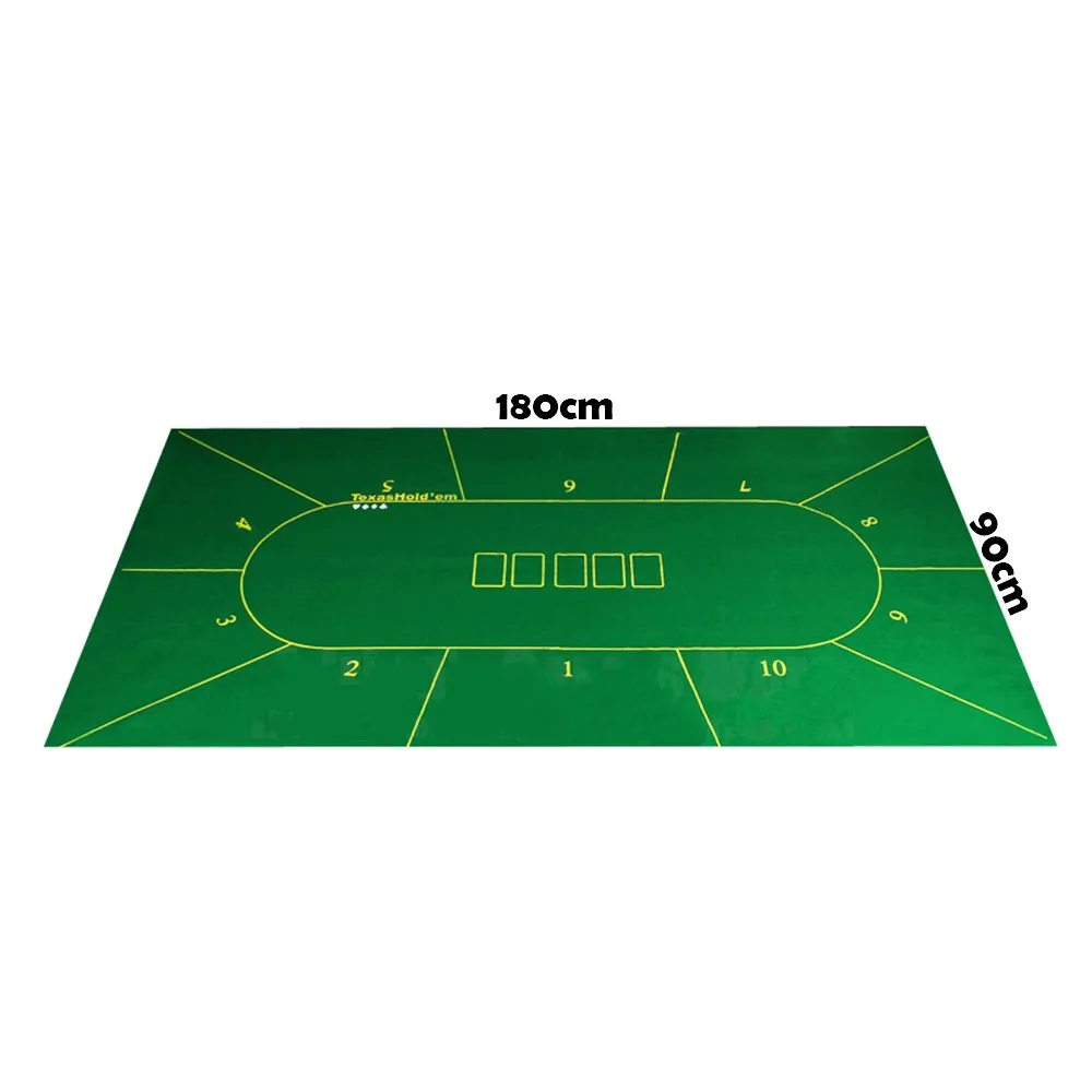 Poker Table Cloth Texas Poker Layouts Tablecloth Felt 10 Players Poker Mat / Tapis Poker 180*90cm