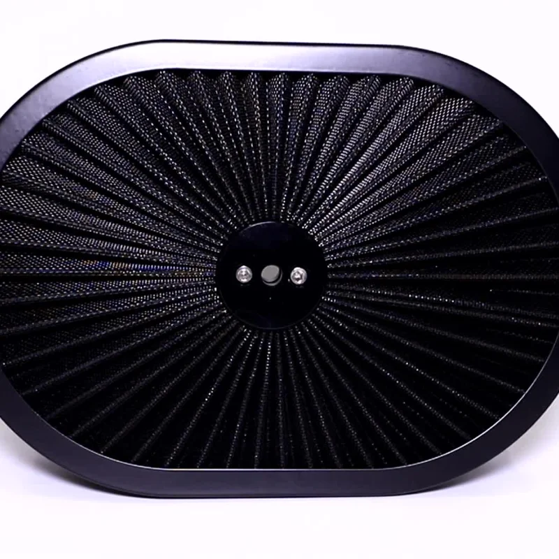 

14"*3" Washable Car Air Filter Super Flow Air Cleaner Round Black/Red
