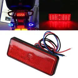 Motorcycle Truck ATV 24LED Rectangle Reflector Tail Brake Stop Light Lamp Red Motor Home Trailer Stop Signal