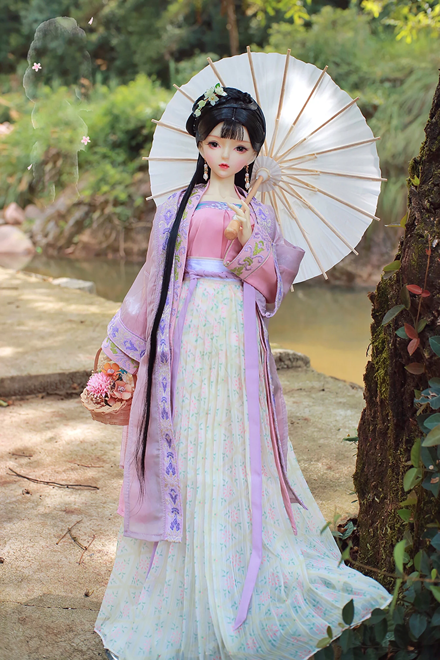 

1/4 1/3 Scale BJD Clothes Accessories Chinese Ancient Costume Hanfu Fairy Dress For BJD/SD MSD SD13 EID Big Girl Doll B0314