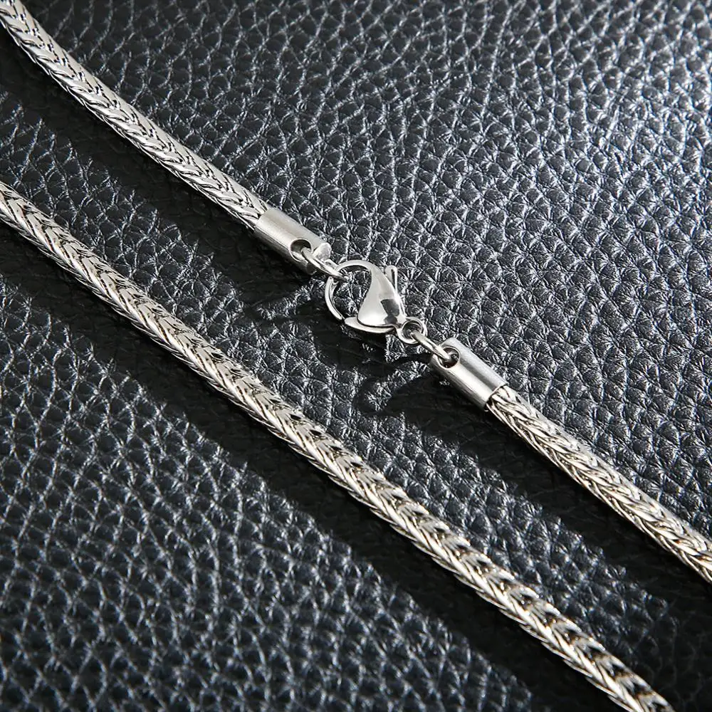 3.5mm Stainless Steel Snake Chain Necklace For Women Men Snake Link Chain Mens Womens Fashion Jewelry 15-37\