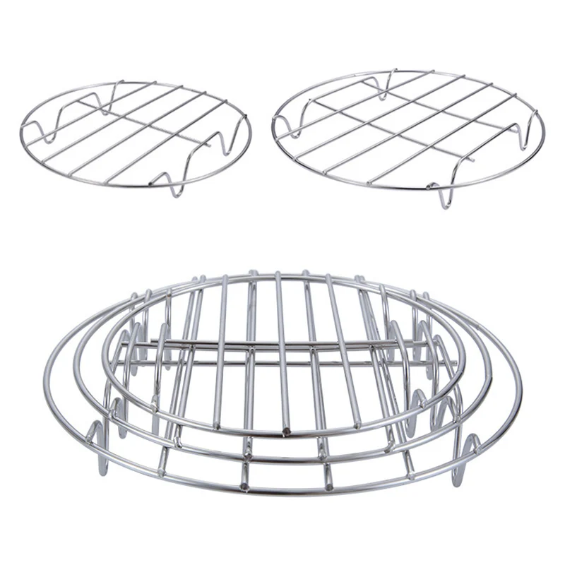 Stainless steel four-leg Pressure Cooker Pot Pan Cooking Rack Food Vegetable Crab Tall Wire Heavy Duty Steaming Rack Cookware