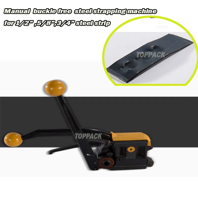 Wholesale A333 Portable Steel Strapping Machine Manual Sealless Hand Metal Strapper Tool Packing Machine For 13-19mm Irol Belt