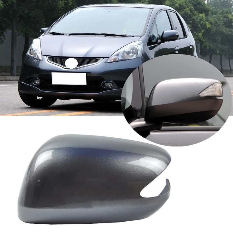 Lofty Richy Rearview Mirror Cover Housing Case For Honda FIT JAZZ 09-14 With Turn Signal Lamp Type Mirror Cap Shell Accessories