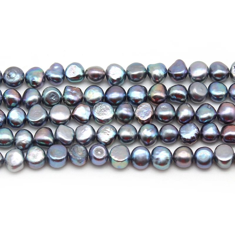 100% Natural Dark Blue Freshwater Pearl Irregular Baroque Pearls Bead For Jewelry Making DIY Bracelet Necklace 14\