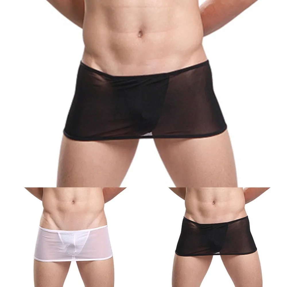 Ultra-Thin Transparent Sexy Thong Seductive Sexy Men  Skirt T-Pants  Underwear